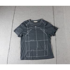 Golden Goose T Shirt Womens Small Gray Body Measurement GGDB 2015 Italy